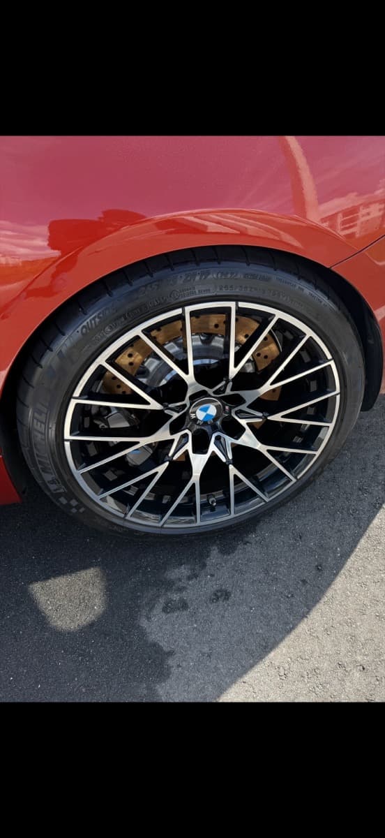 Wheel after cleaning showing restored finish